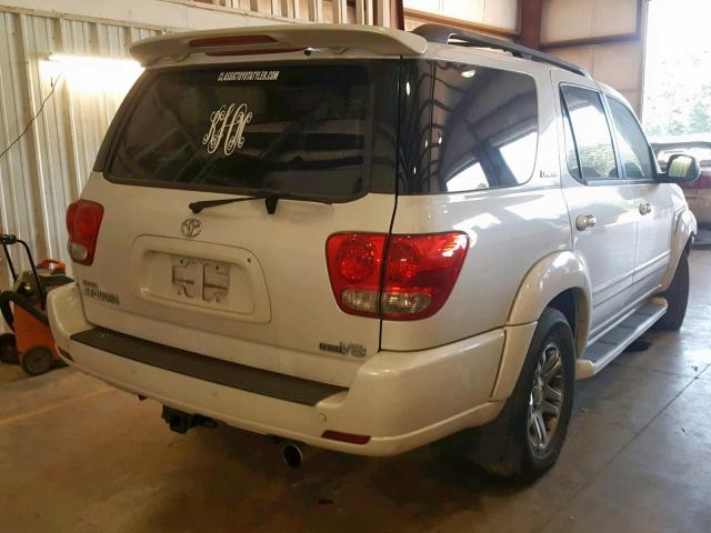 5TDZT38A37S289606 - 2007 TOYOTA SEQUOIA LI WHITE photo 4