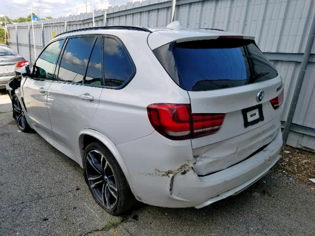 5YMKT6C55H0U38848 - 2017 BMW X5 M WHITE photo 3