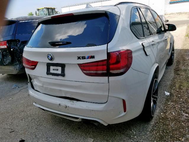 5YMKT6C55H0U38848 - 2017 BMW X5 M WHITE photo 4