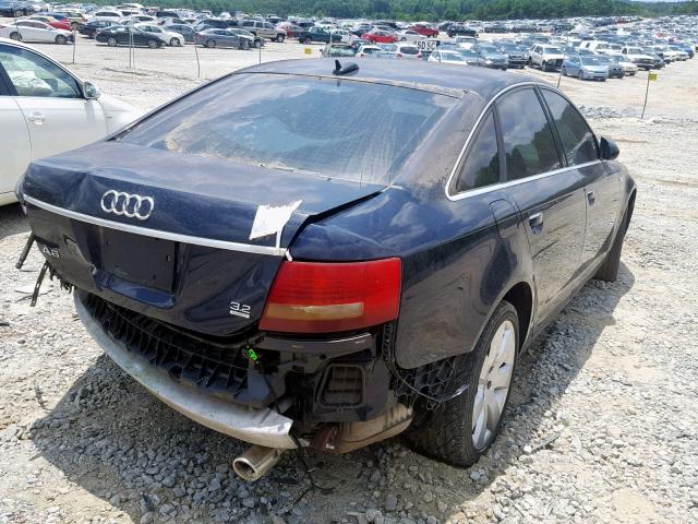 WAUDH74F96N187328 - 2006 AUDI A6 3.2 QUA BLUE photo 4