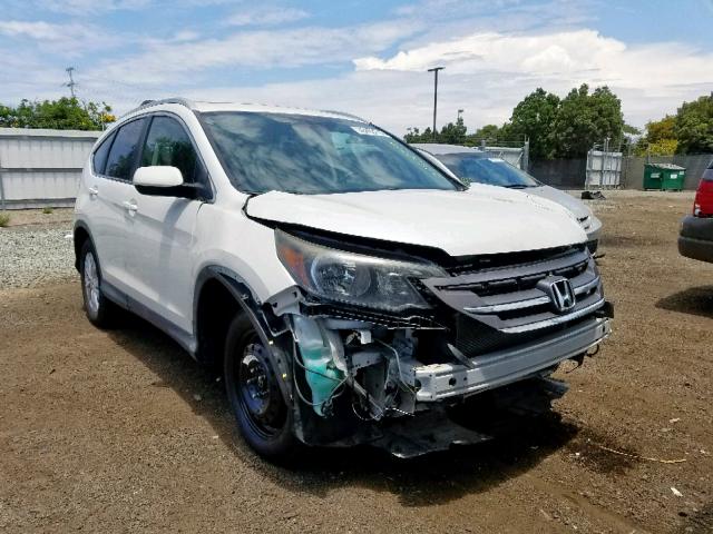 5J6RM4H72EL039662 - 2014 HONDA CR-V EXL WHITE photo 1