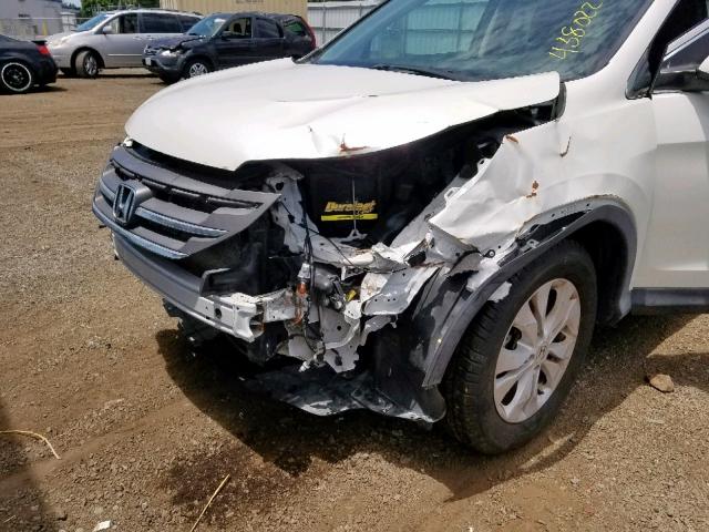 5J6RM4H72EL039662 - 2014 HONDA CR-V EXL WHITE photo 9