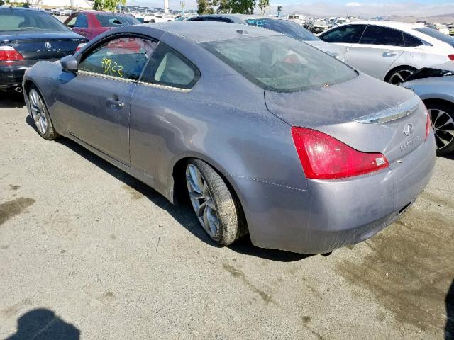 JNKCV64E59M601948 - 2009 INFINITI G37 BASE GRAY photo 3