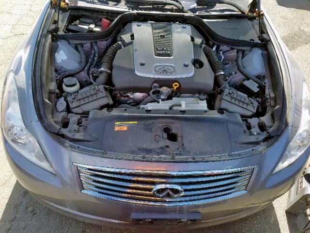 JNKCV64E59M601948 - 2009 INFINITI G37 BASE GRAY photo 7