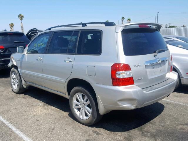 JTEEW21A260029902 - 2006 TOYOTA HIGHLANDER SILVER photo 3