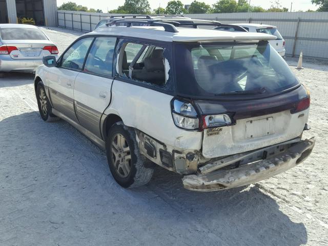 4S3BH686717626781 - 2001 SUBARU LEGACY OUT WHITE photo 3