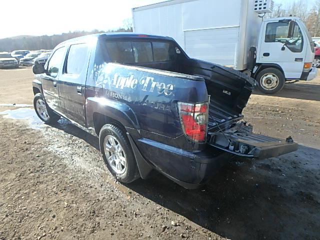 5FPYK1F40CB451570 - 2012 HONDA RIDGELINE BLUE photo 3