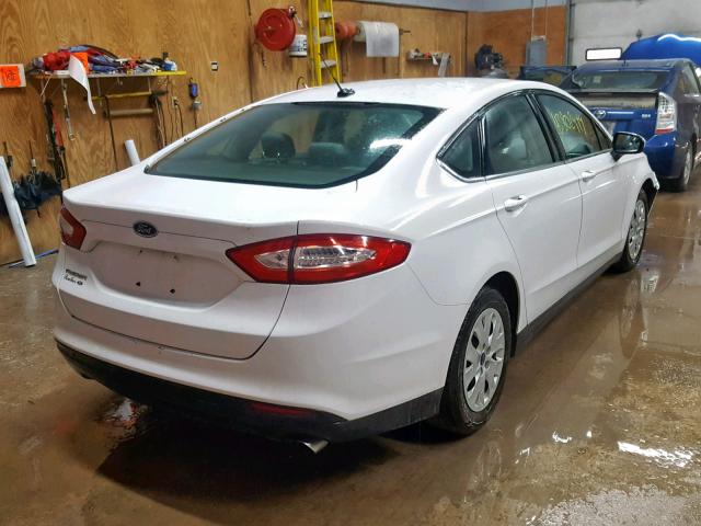 3FA6P0G73ER377749 - 2014 FORD FUSION S WHITE photo 4