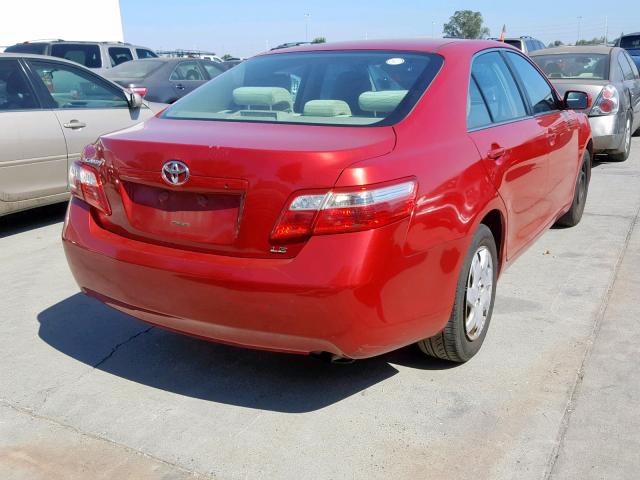 4T1BE46KX7U027487 - 2007 TOYOTA CAMRY NEW RED photo 4