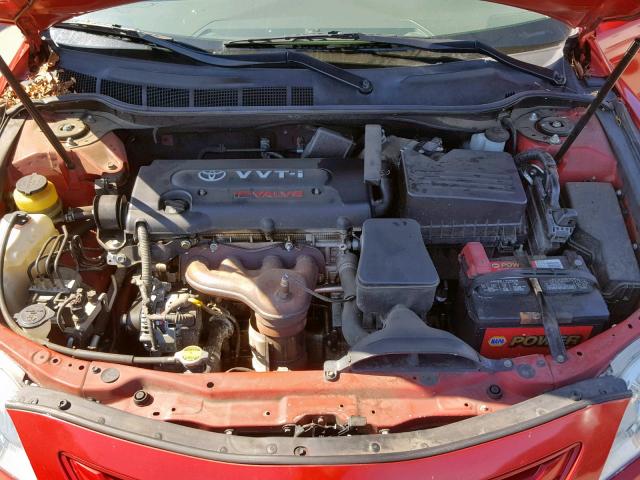 4T1BE46KX7U027487 - 2007 TOYOTA CAMRY NEW RED photo 7