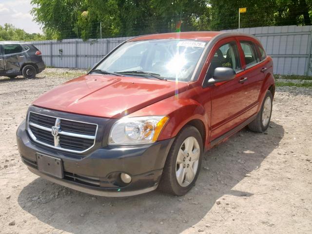 1B3HB48B97D252358 - 2007 DODGE CALIBER SX RED photo 2