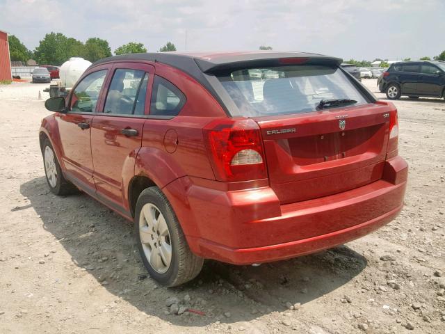 1B3HB48B97D252358 - 2007 DODGE CALIBER SX RED photo 3