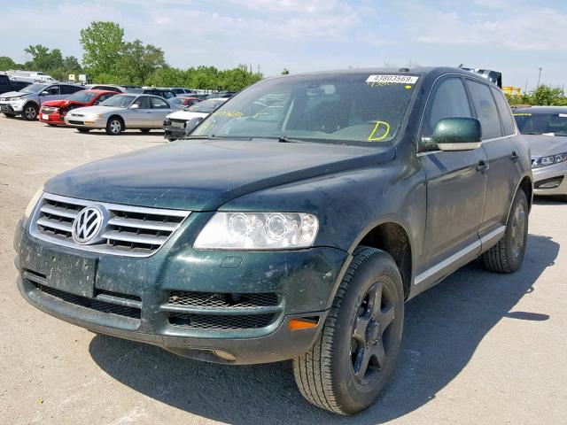 WVGZG77L35D037602 - 2005 VOLKSWAGEN TOUAREG 3. GREEN photo 2