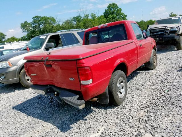 1FTYR10C1YPB18375 - 2000 FORD RANGER RED photo 4