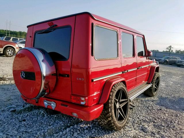 WDCYC7DF1HX275486 - 2017 MERCEDES-BENZ G 63 AMG RED photo 4