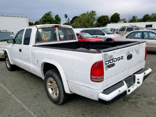 1D7GL32NX4S524742 - 2004 DODGE DAKOTA SPO WHITE photo 3