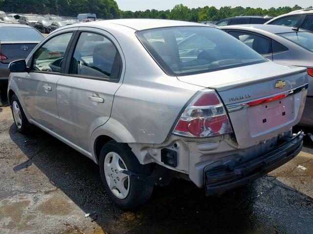 KL1TD5DE1BB121882 - 2011 CHEVROLET AVEO LS SILVER photo 3