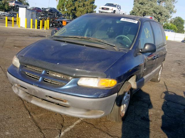 2B4GP45G6YR747138 - 2000 DODGE CARAVAN SE BLUE photo 2