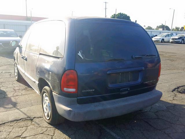 2B4GP45G6YR747138 - 2000 DODGE CARAVAN SE BLUE photo 3