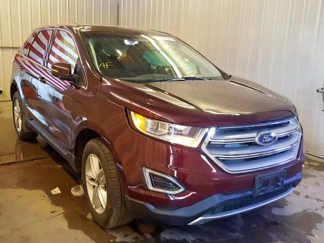 2FMPK4J89HBC02586 - 2017 FORD EDGE SEL MAROON photo 1