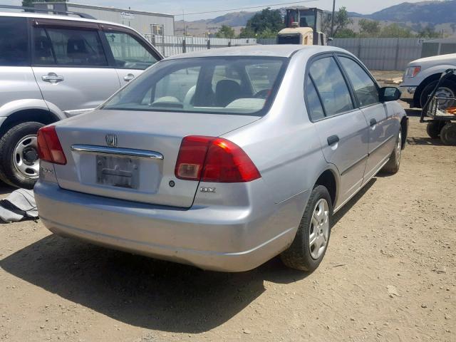 2HGES16201H585840 - 2001 HONDA CIVIC DX SILVER photo 4