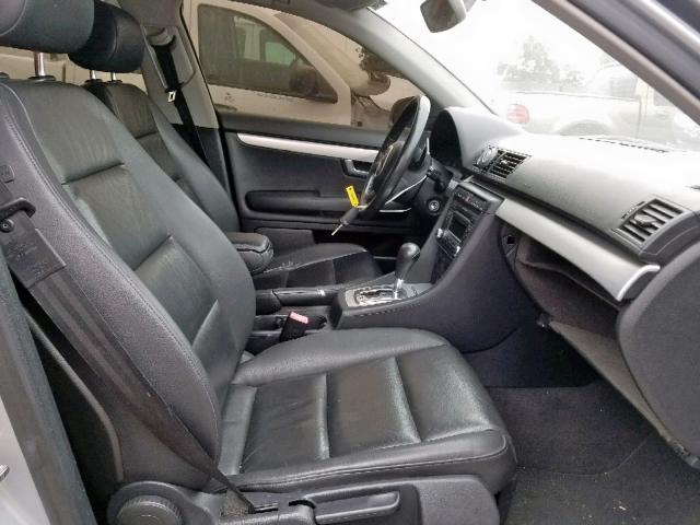 WAUAF78E28A133342 - 2008 AUDI A4 2.0T SILVER photo 5