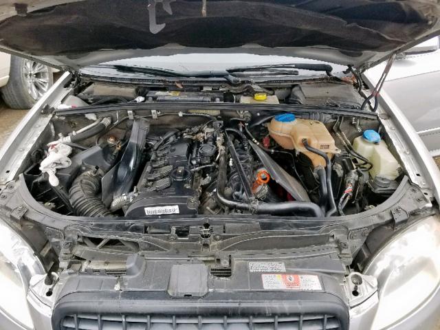 WAUAF78E28A133342 - 2008 AUDI A4 2.0T SILVER photo 7