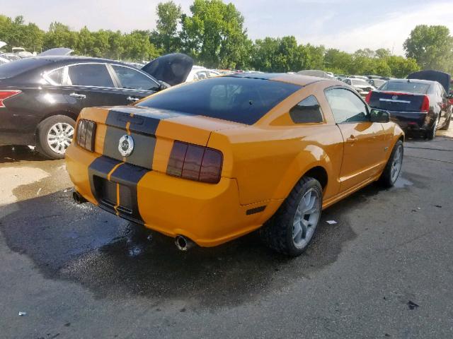 1ZVFT82H775231149 - 2007 FORD MUSTANG GT ORANGE photo 4