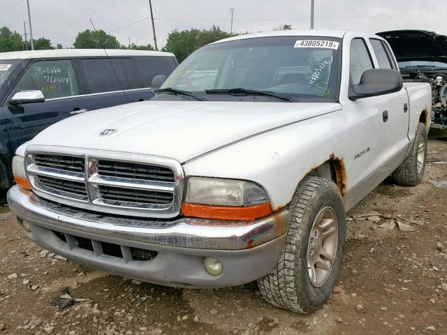 1B7GL2AX31S119261 - 2001 DODGE DAKOTA QUA WHITE photo 2