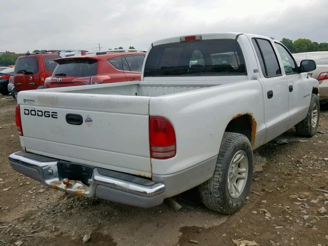 1B7GL2AX31S119261 - 2001 DODGE DAKOTA QUA WHITE photo 4