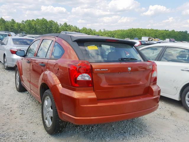 1B3HB48B88D511102 - 2008 DODGE CALIBER SX ORANGE photo 3