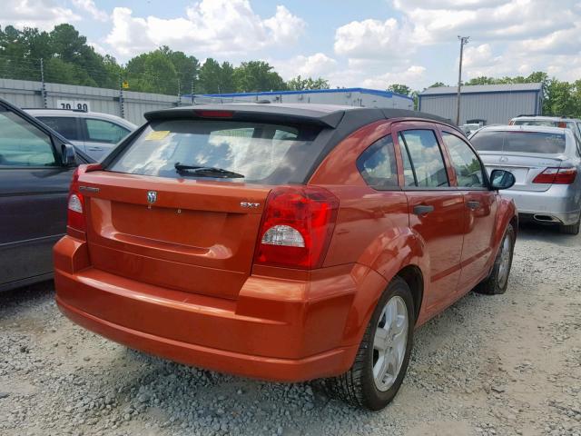 1B3HB48B88D511102 - 2008 DODGE CALIBER SX ORANGE photo 4