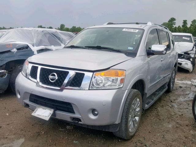 5N1AA0NC7FN618721 - 2015 NISSAN ARMADA SV SILVER photo 2