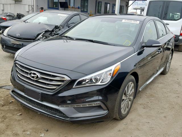 5NPE34AF8HH503040 - 2017 HYUNDAI SONATA SPO BLACK photo 2