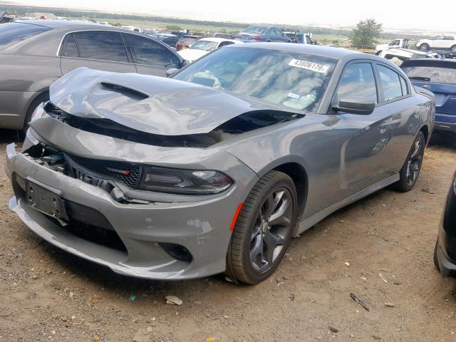 2C3CDXHG1KH512767 - 2019 DODGE CHARGER GT GRAY photo 2