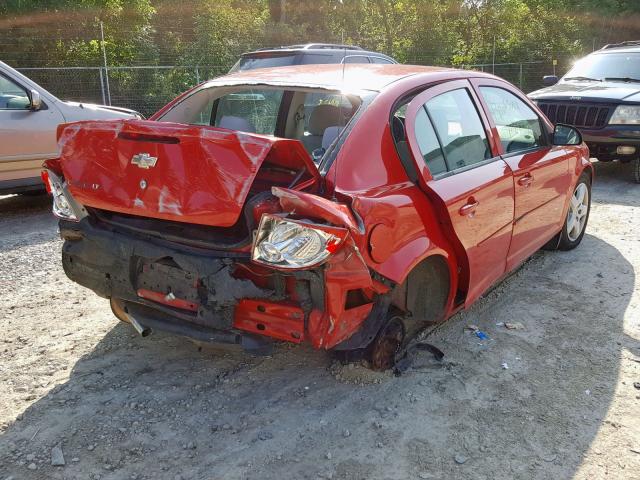 1G1AL58F187144587 - 2008 CHEVROLET COBALT LT RED photo 4