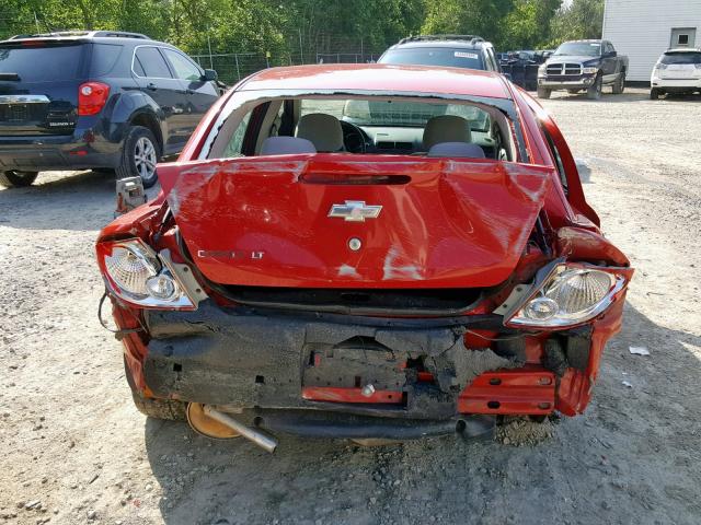 1G1AL58F187144587 - 2008 CHEVROLET COBALT LT RED photo 9