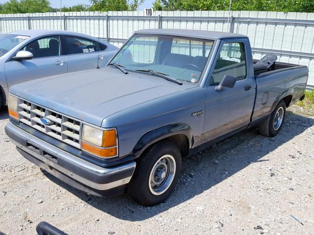 1FTCR10T0LPB30665 - 1990 FORD RANGER BLUE photo 2