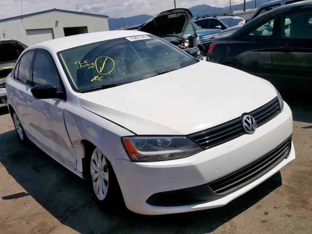 3VW1K7AJ3EM326391 - 2014 VOLKSWAGEN JETTA BASE WHITE photo 1