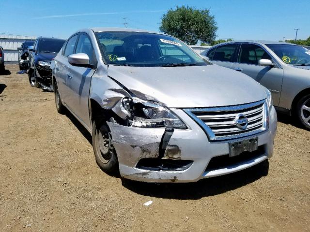 3N1AB7AP4FY282826 - 2015 NISSAN SENTRA S SILVER photo 1