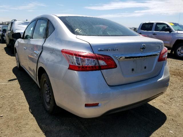 3N1AB7AP4FY282826 - 2015 NISSAN SENTRA S SILVER photo 3