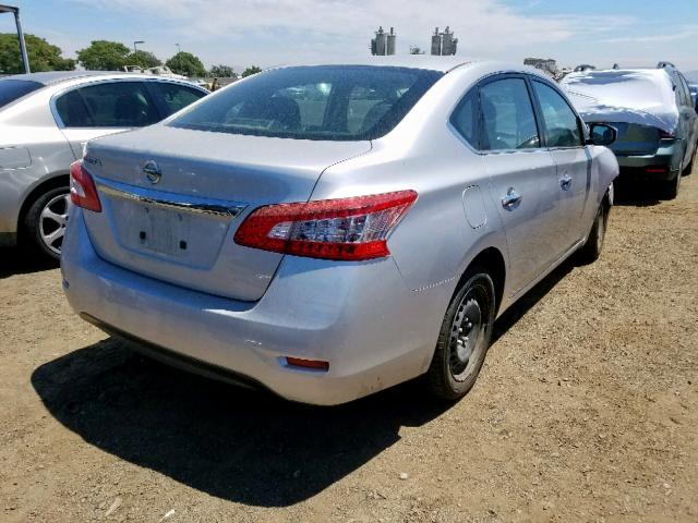 3N1AB7AP4FY282826 - 2015 NISSAN SENTRA S SILVER photo 4