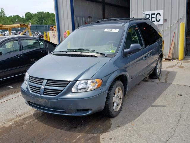 1D4GP45RX5B130617 - 2005 DODGE CARAVAN SX BLUE photo 2