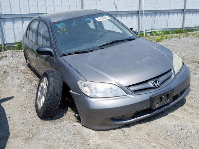 2HGES16395H045546 - 2005 HONDA CIVIC DX V GRAY photo 1