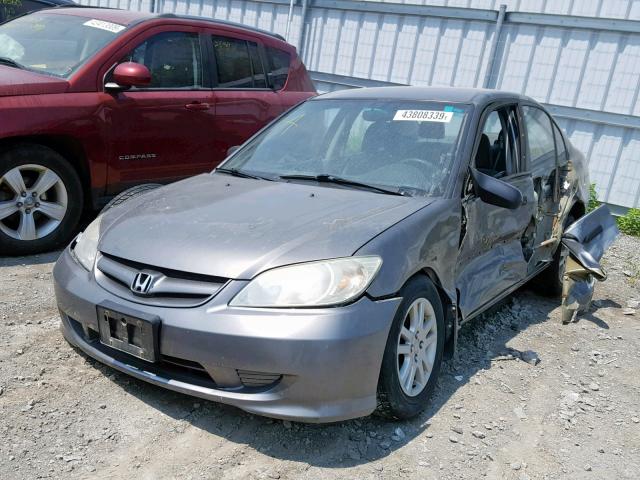 2HGES16395H045546 - 2005 HONDA CIVIC DX V GRAY photo 2