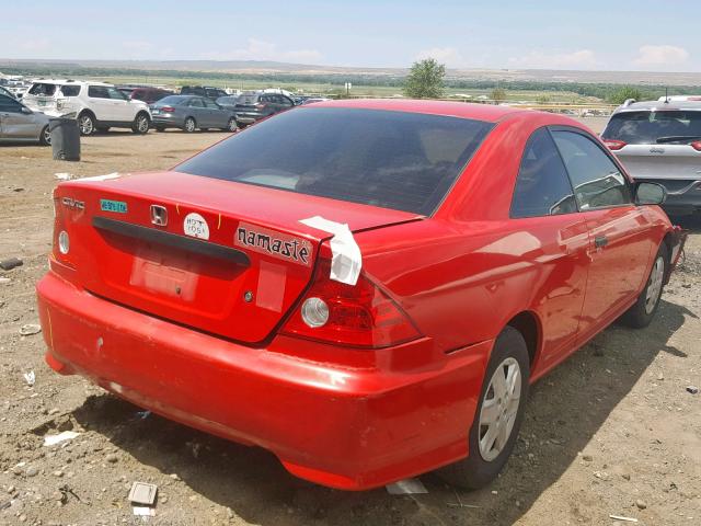 1HGEM21115L050801 - 2005 HONDA CIVIC DX V RED photo 4