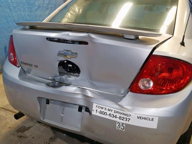 1G1AL58F987154123 - 2008 CHEVROLET COBALT LT SILVER photo 9