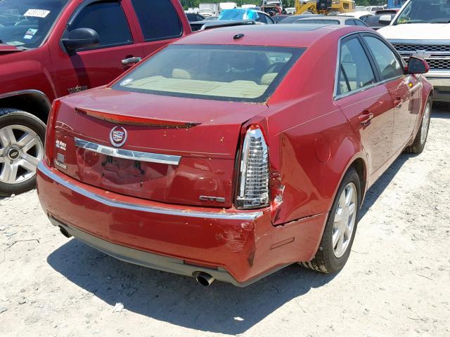 1G6DV57V880199766 - 2008 CADILLAC CTS HI FEA RED photo 4