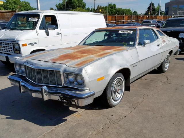 6G25H169883 - 1976 FORD TORINO BLUE photo 2