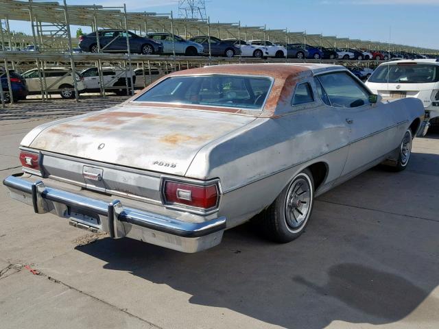 6G25H169883 - 1976 FORD TORINO BLUE photo 4